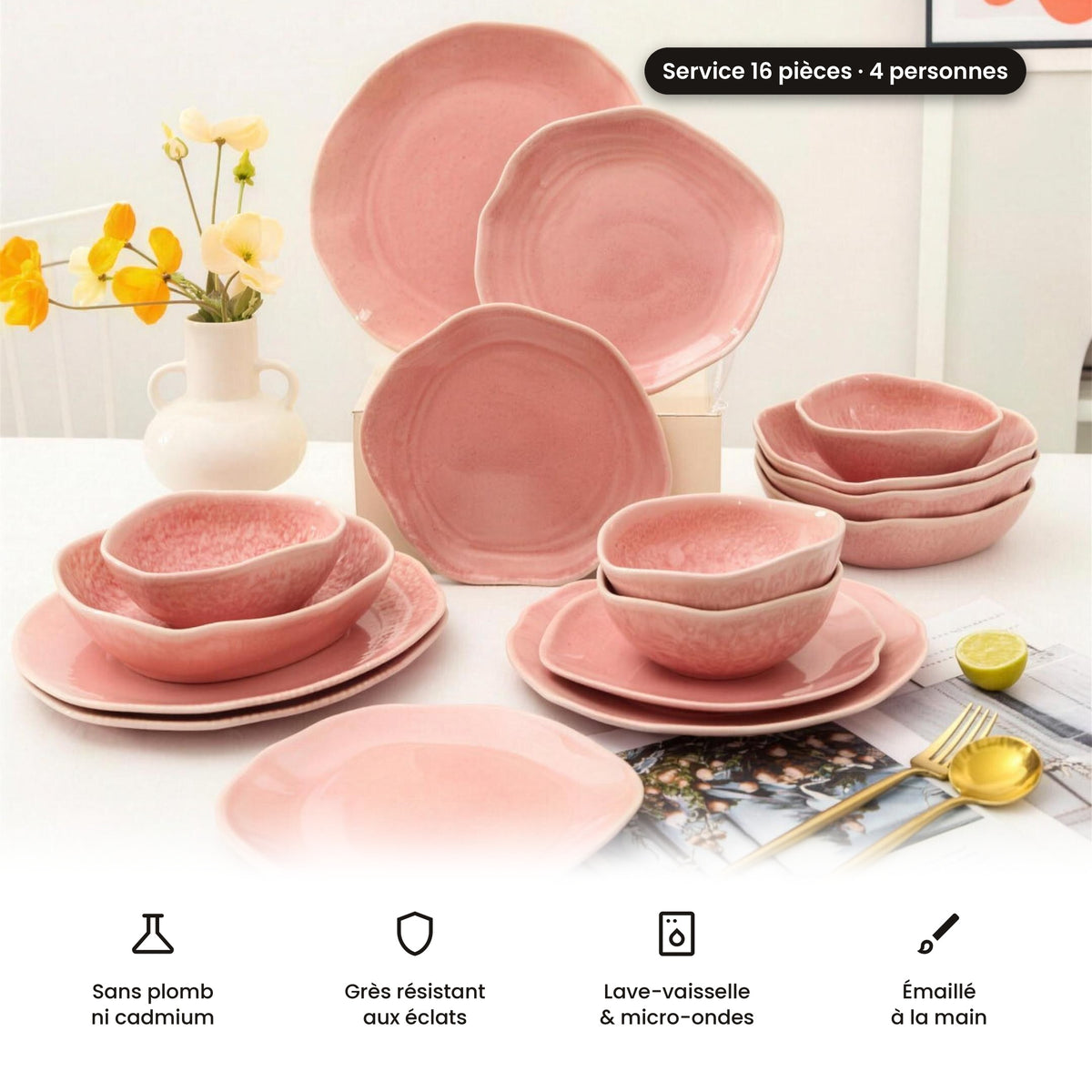 Service de table 16 pièces – Rose