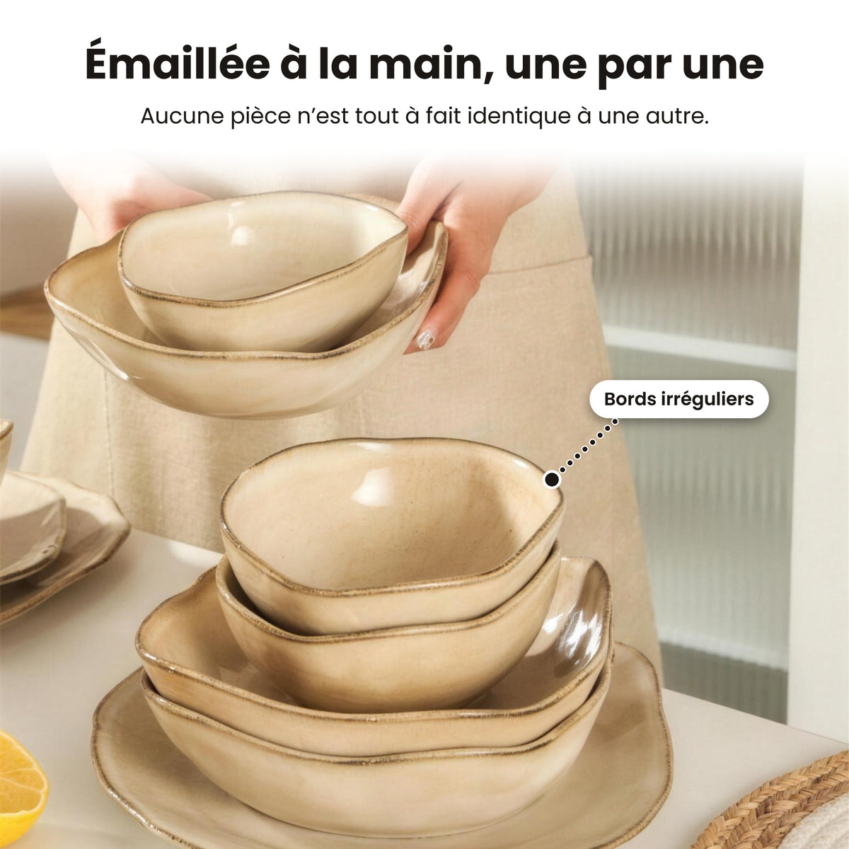 Service de table 16 pièces – Beige