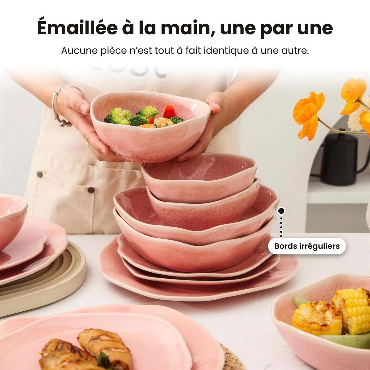 Service de table 16 pièces – Rose