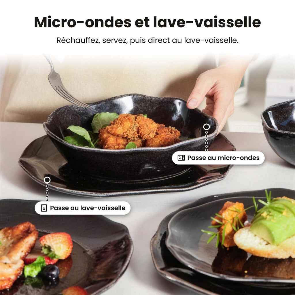 Service de table 16 pièces – Noir