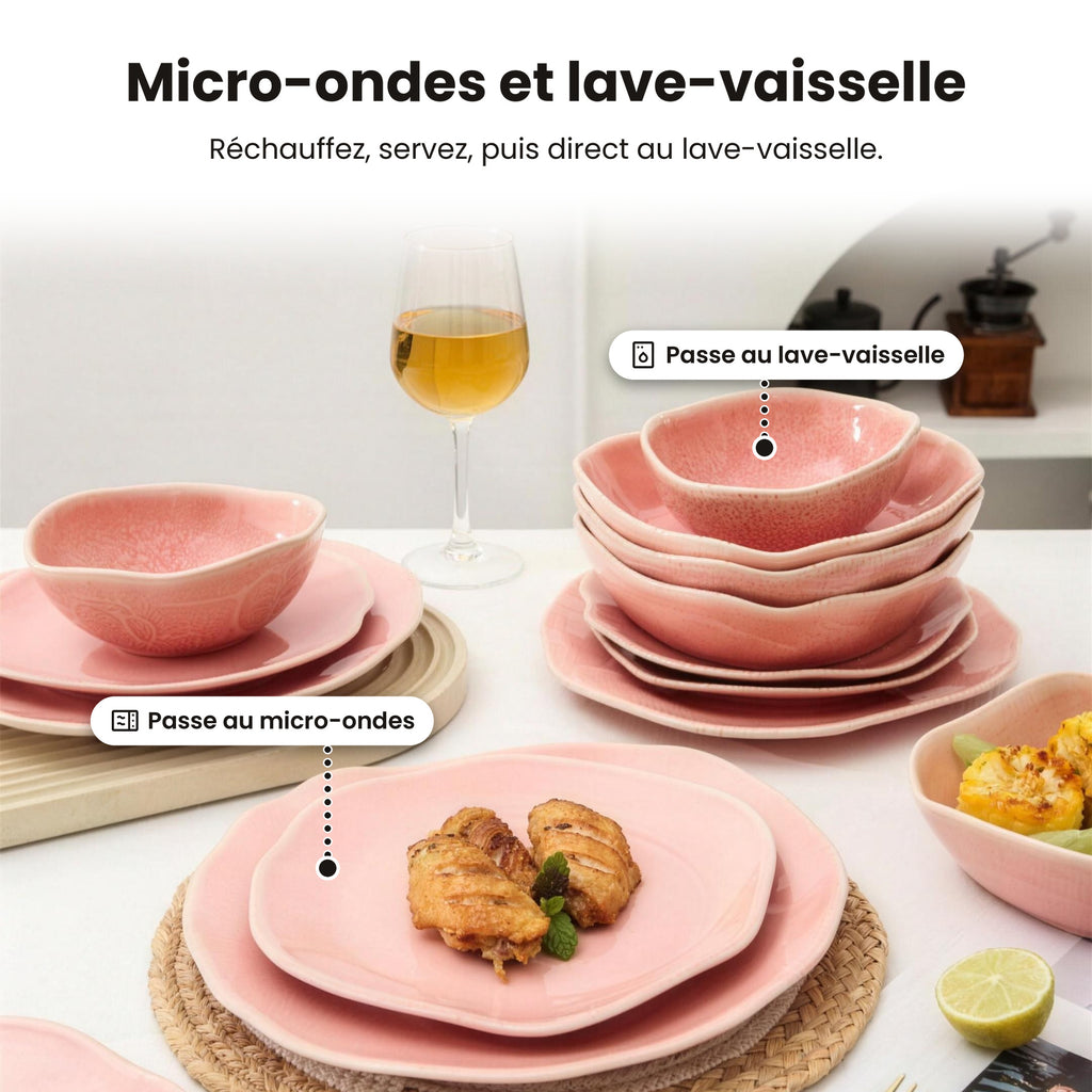 Service de table 16 pièces – Rose