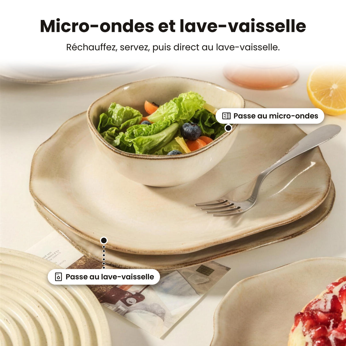 Service de table 16 pièces – Beige