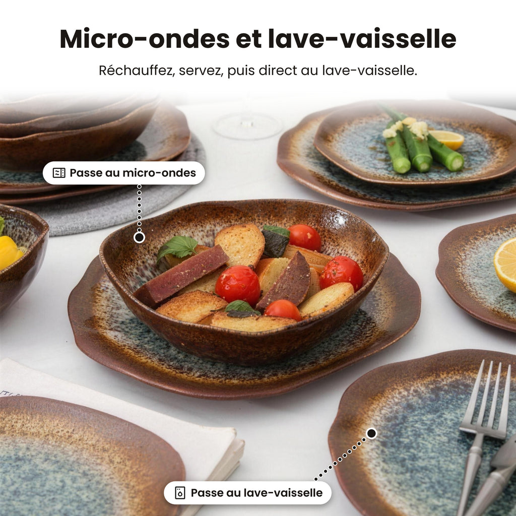 Service de table 16 pièces – Maron