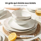 Service de table 16 pièces – Blanc nacré