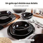 Service de table 16 pièces – Noir