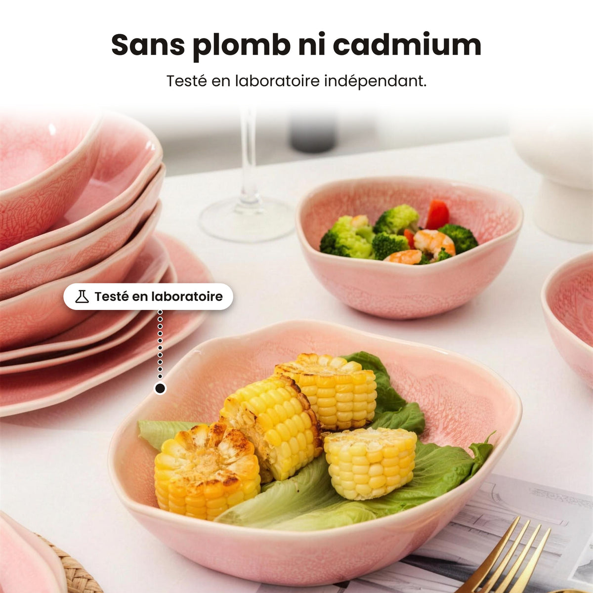 Service de table 16 pièces – Rose