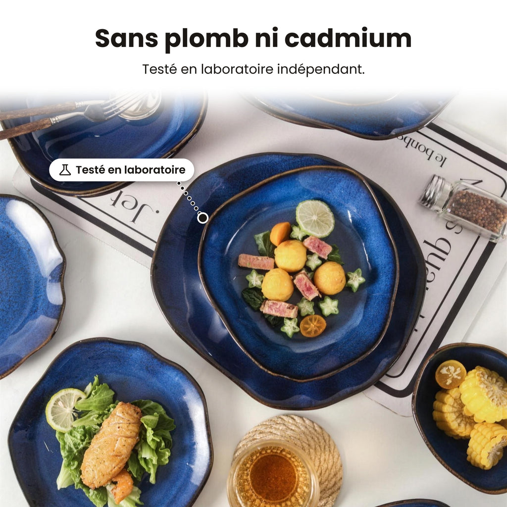 Service de table 16 pièces – Bleu océan