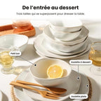 Service de table 16 pièces – Blanc nacré