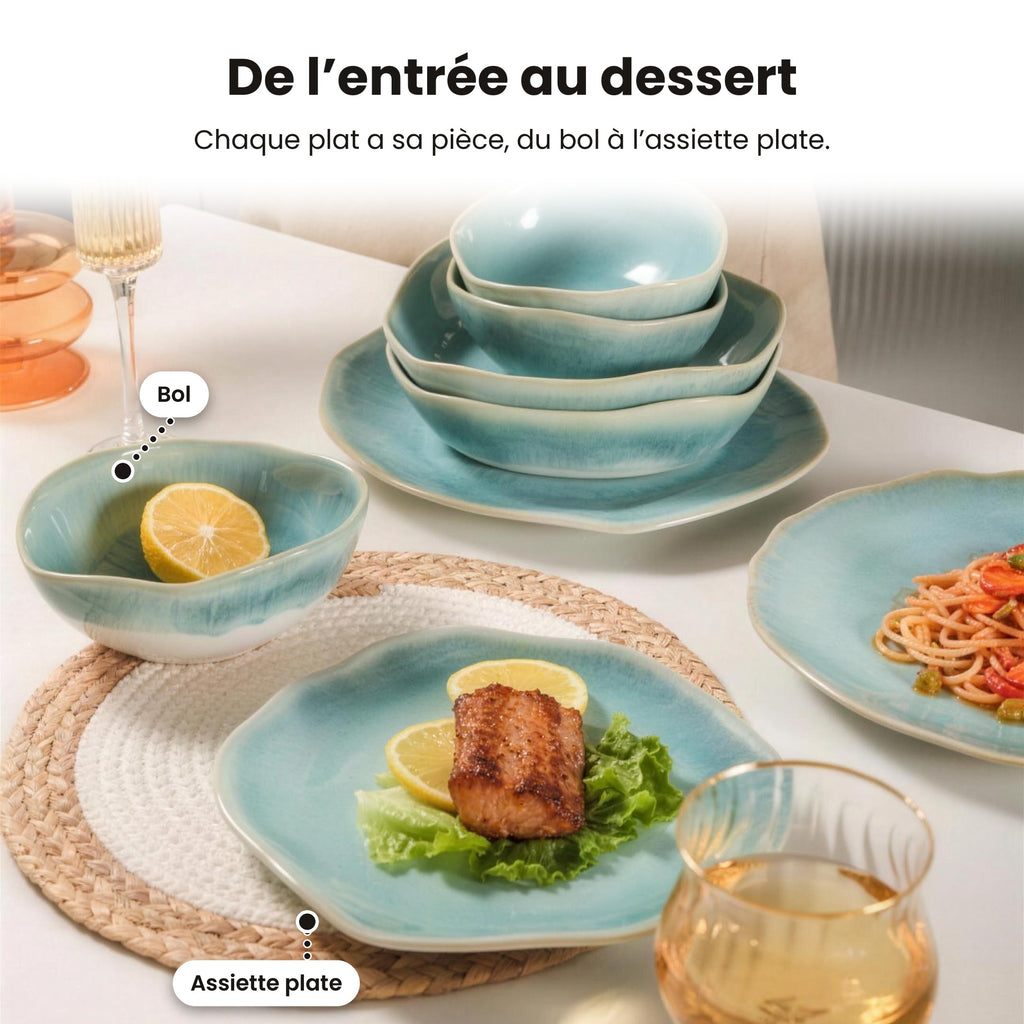 Service de table 16 pièces – Turquoise