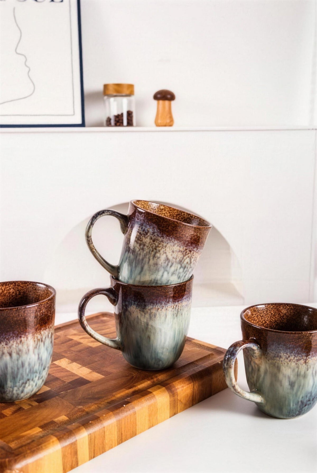 Lot de mugs - Maron Expresso