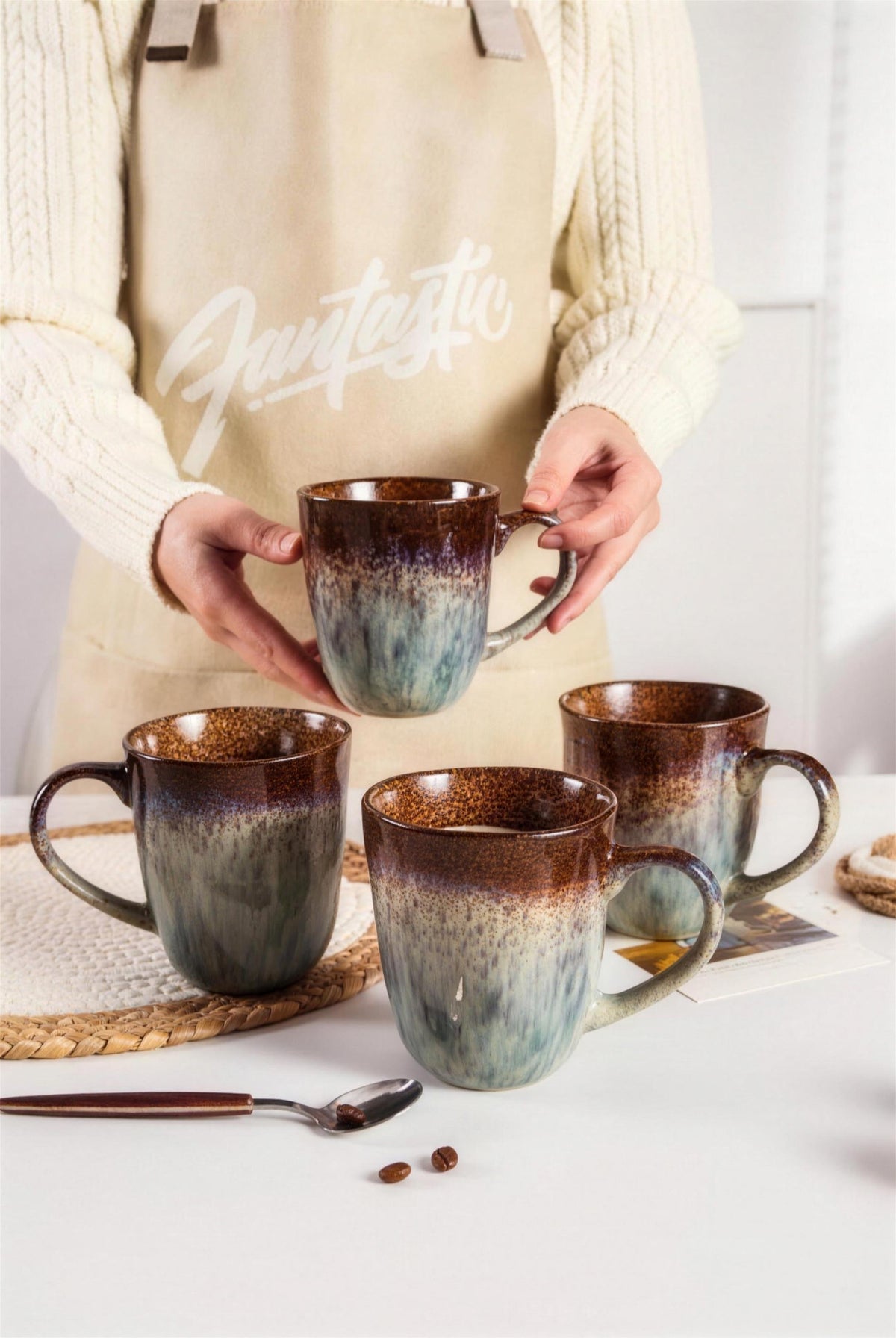 Lot de mugs - Maron Expresso
