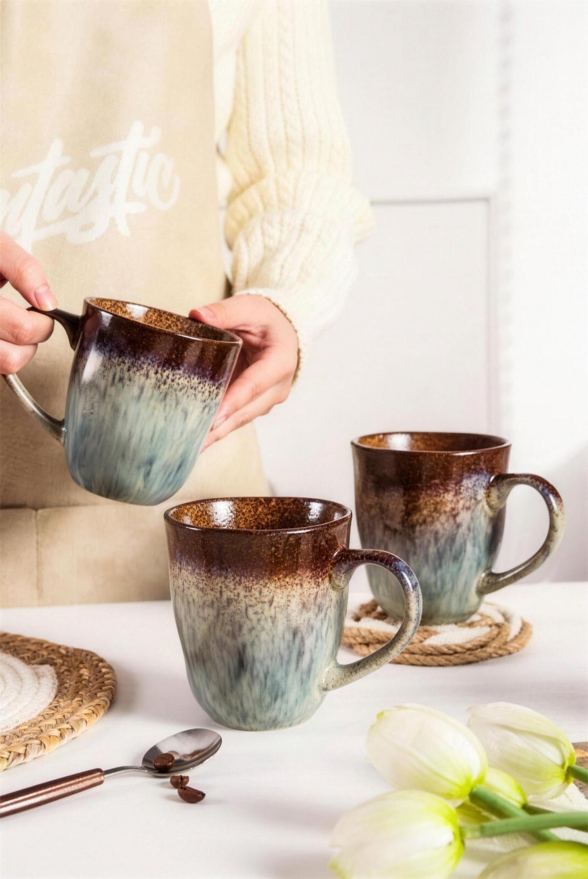 Lot de mugs - Maron Expresso