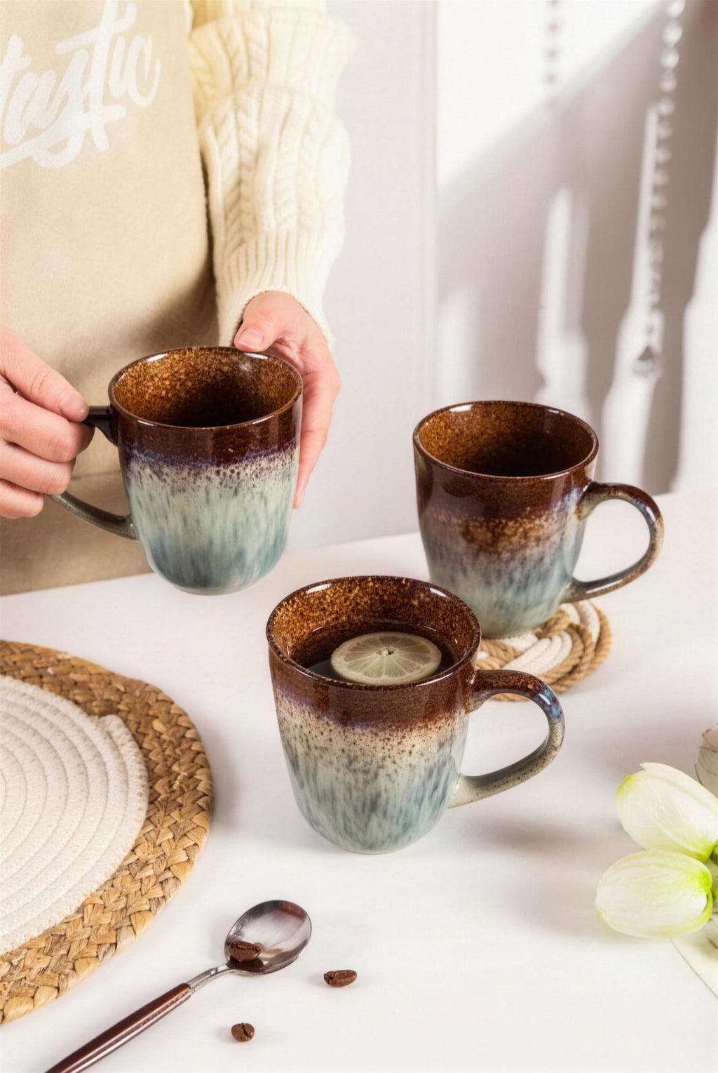 Lot de mugs - Maron Expresso