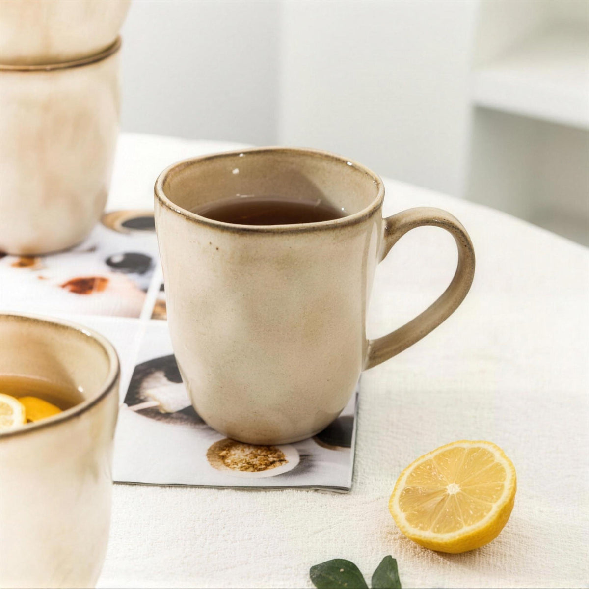 Lot de mugs - Crème