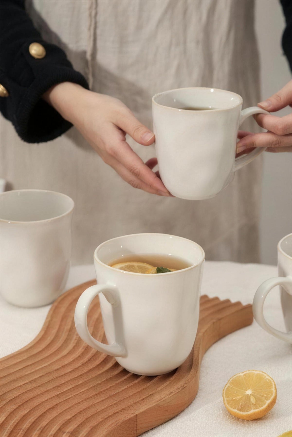 Lot de mugs - Blanc