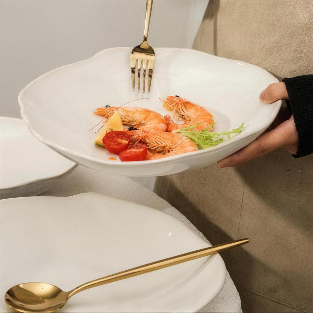 Lot de 4 assiettes creuses - Blanc