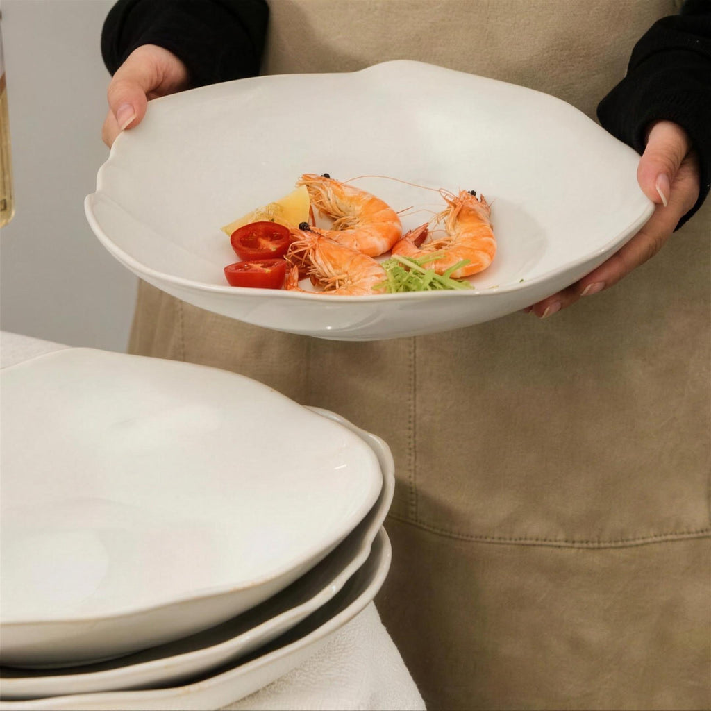 Lot de 4 assiettes creuses - Blanc