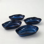 Lot de 4 plats ovales creux - Bleu