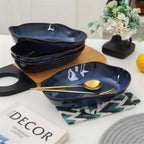Lot de 4 plats ovales creux - Bleu