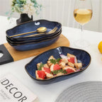 Lot de 4 plats ovales creux - Bleu