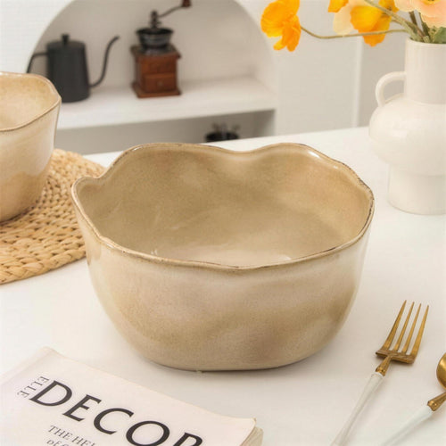 Lot de 2 saladiers - Beige