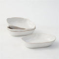 Lot de 4 plats ovales creux - blanc