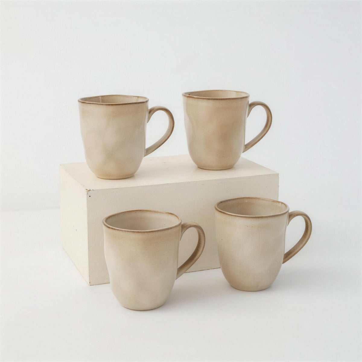 Lot de mugs - Crème