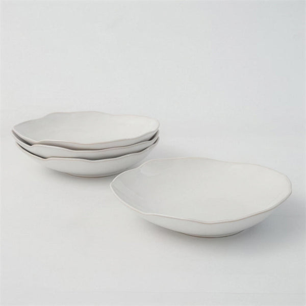 Lot de 4 assiettes creuses - Blanc