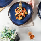 Lot de 4 assiettes creuses - Bleu