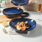 Lot de 4 assiettes creuses - Bleu