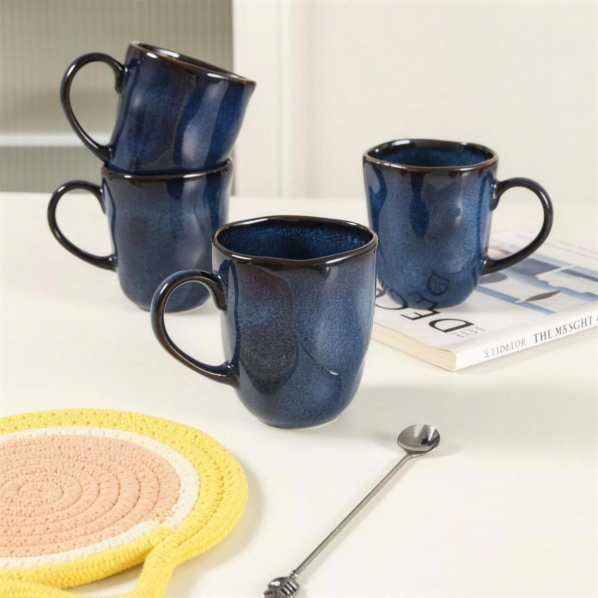 Lot de mugs - Bleu