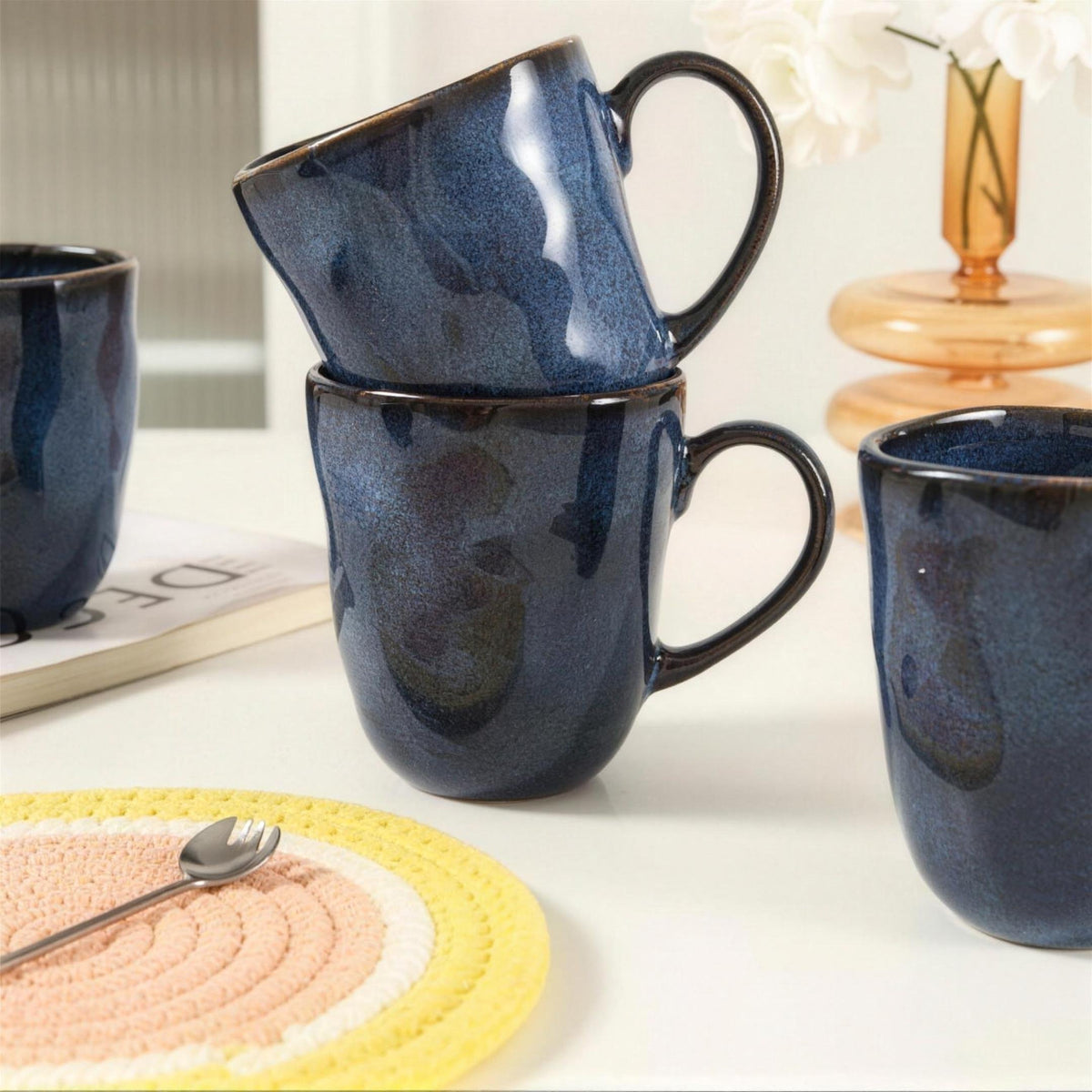 Lot de mugs - Bleu