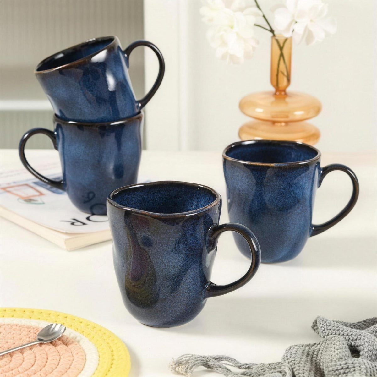 Lot de mugs - Bleu