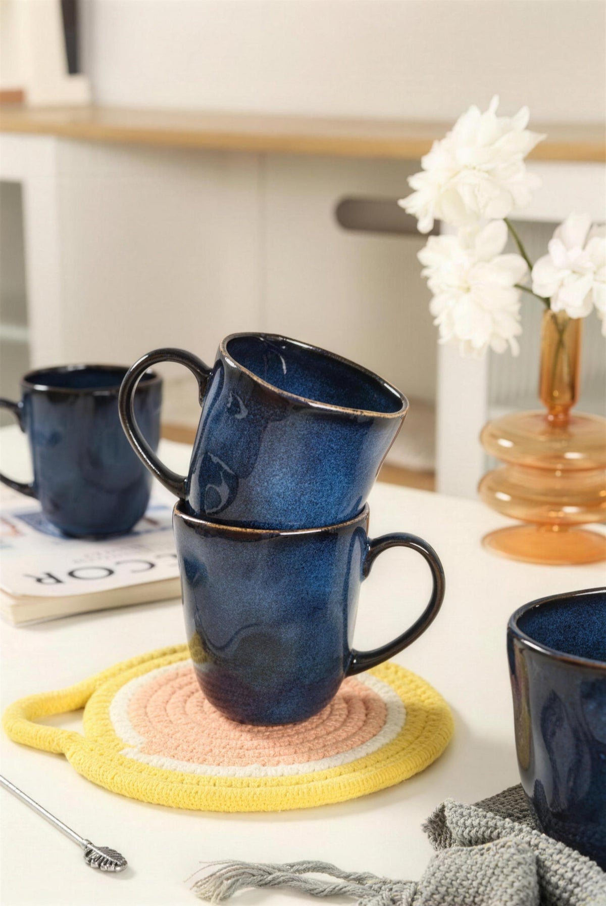 Lot de mugs - Bleu