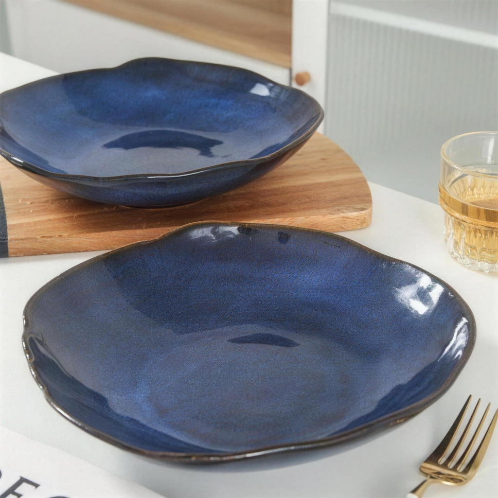 Lot de 4 assiettes creuses - Bleu
