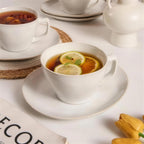 Lot de 4 tasses et soucoupes – Blanc