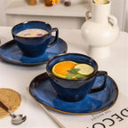 Lot de 4 tasses et soucoupes – Bleu