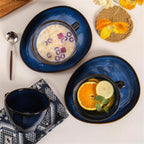 Lot de 4 tasses et soucoupes – Bleu