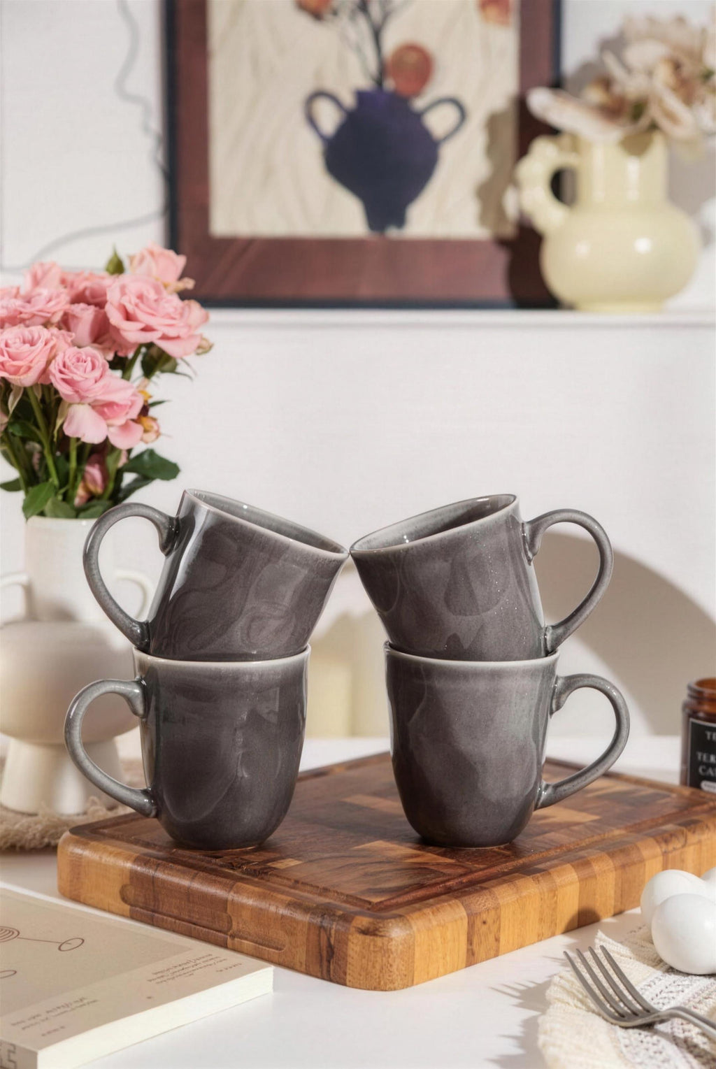 Lot de mugs - Maron