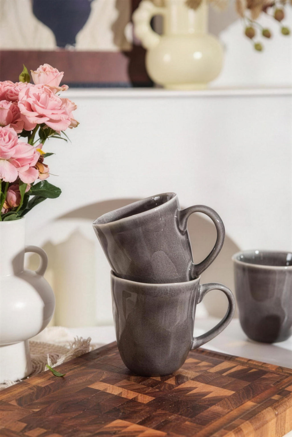 Lot de mugs - Maron