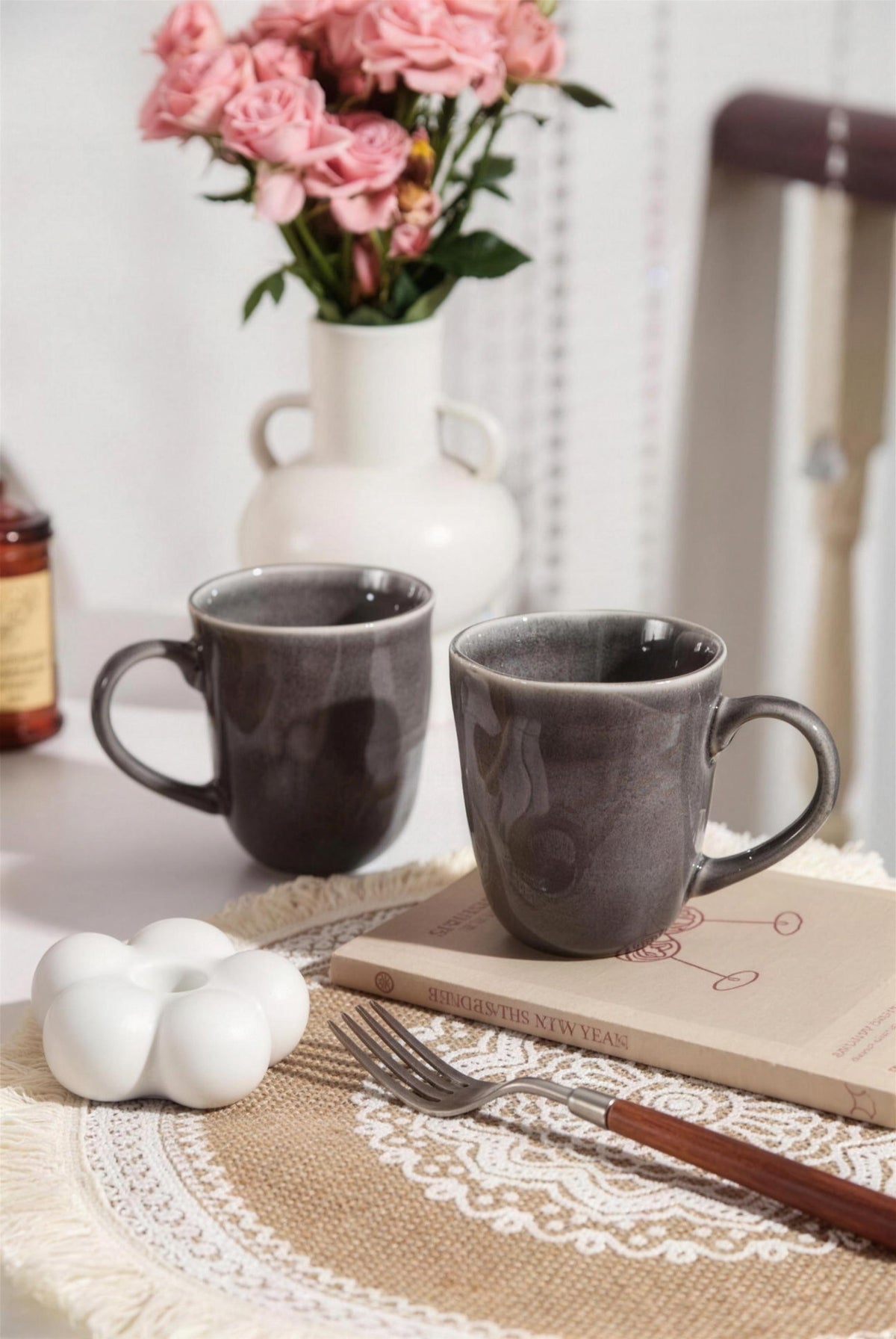 Lot de mugs - Maron