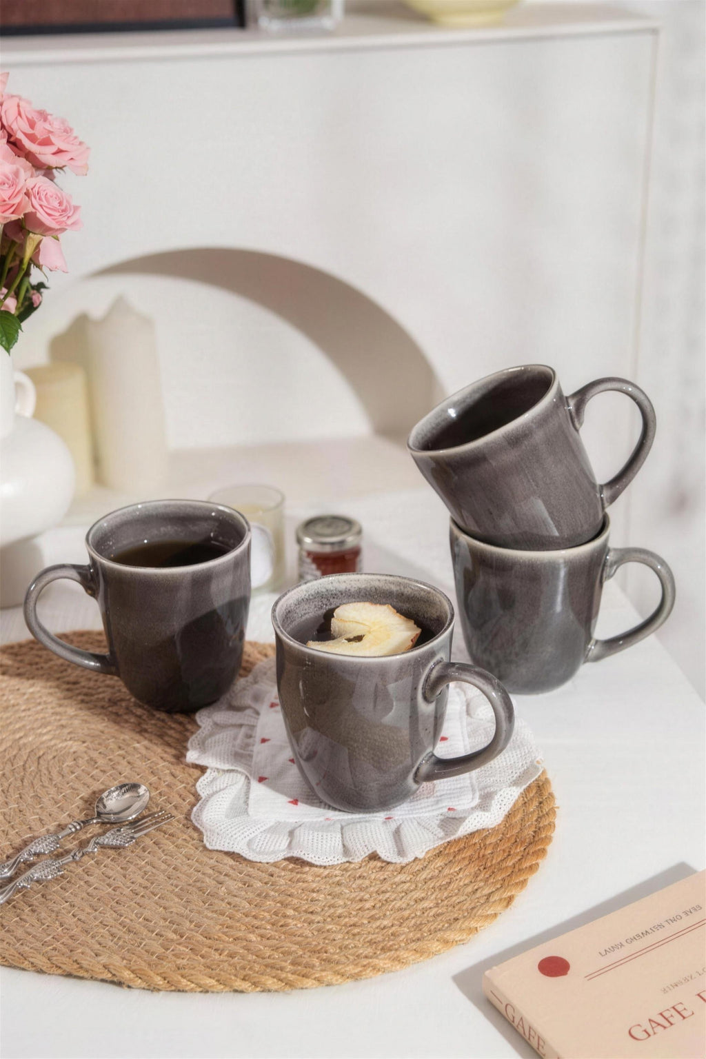 Lot de mugs - Maron