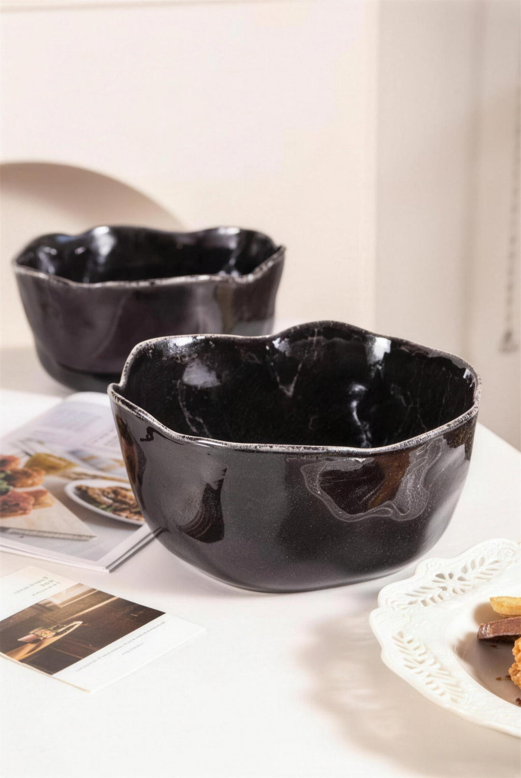 Lot de 2 saladiers - Noir