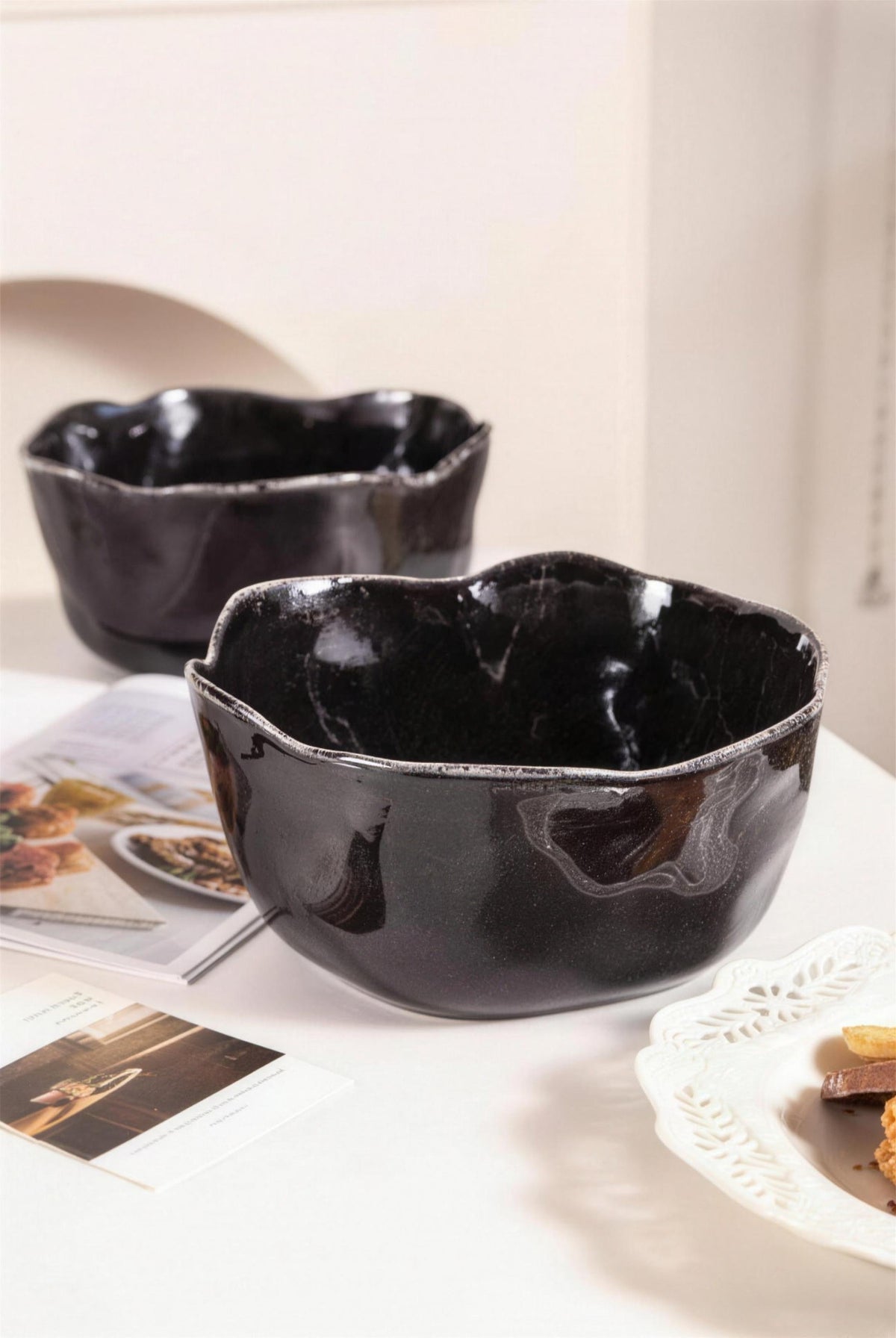 Lot de 2 saladiers - Noir