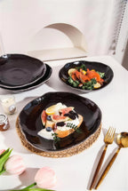 Lot de 4 assiettes creuses - Noir