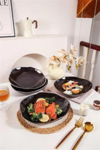Lot de 4 assiettes creuses - Noir