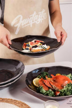 Lot de 4 assiettes creuses - Noir